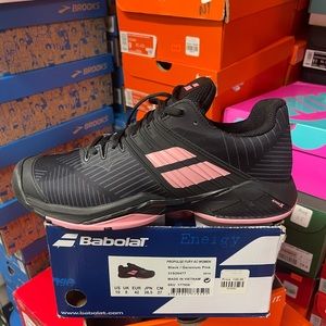 Babolat tennis shose size 10 women black pink